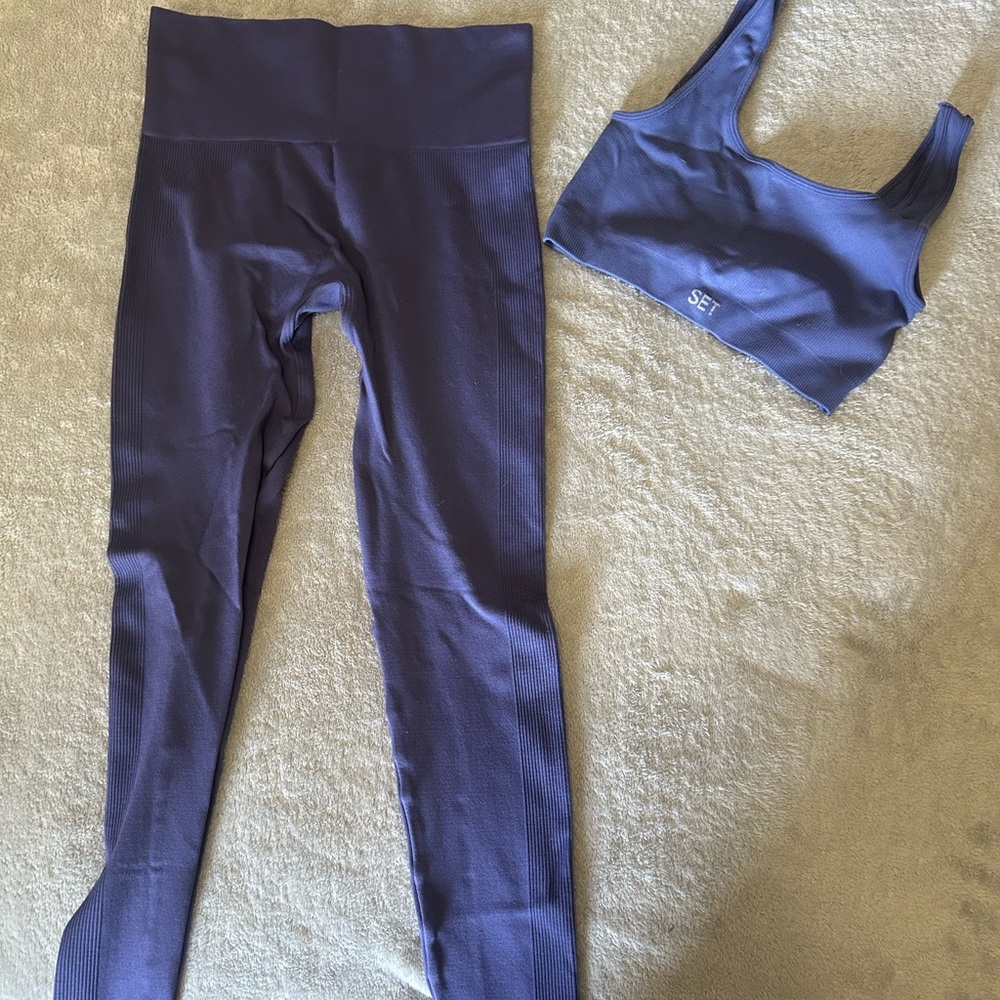 SET Active Purple Leggings and Sports Bra